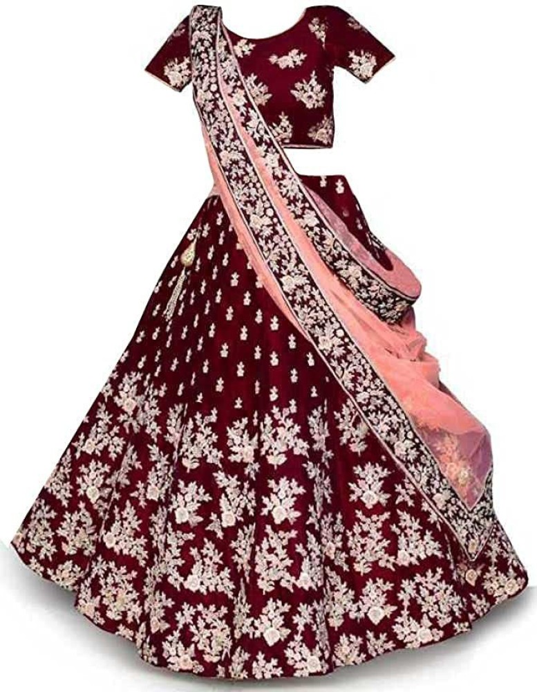 Velvet on sale lehenga flipkart