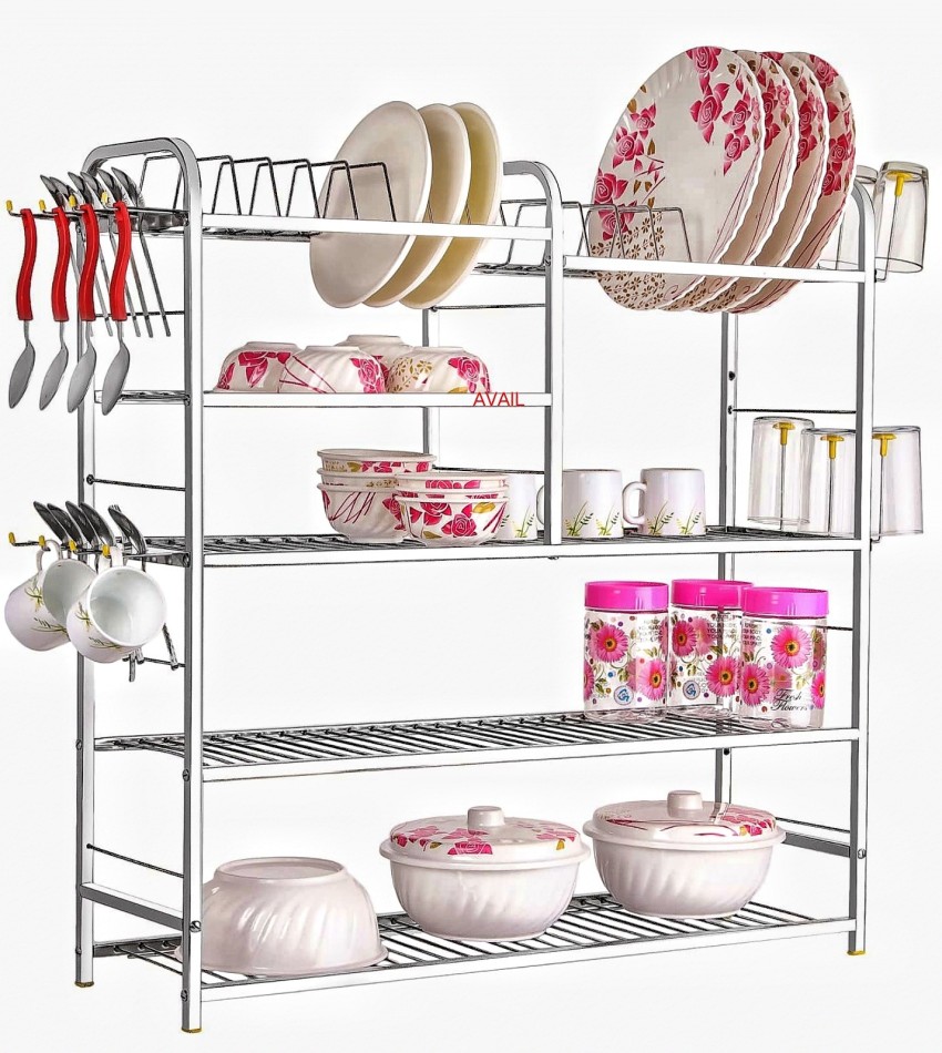 AVAIL Utensil Kitchen Rack Steel 32 x 30 Inch Wall Mount Kitchen Rack, Modular Kitchen Utensil Stand