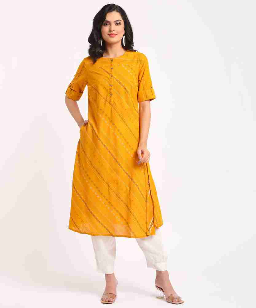 Rangmanch by Pantaloons Women Embroidered High Low Kurta - Price