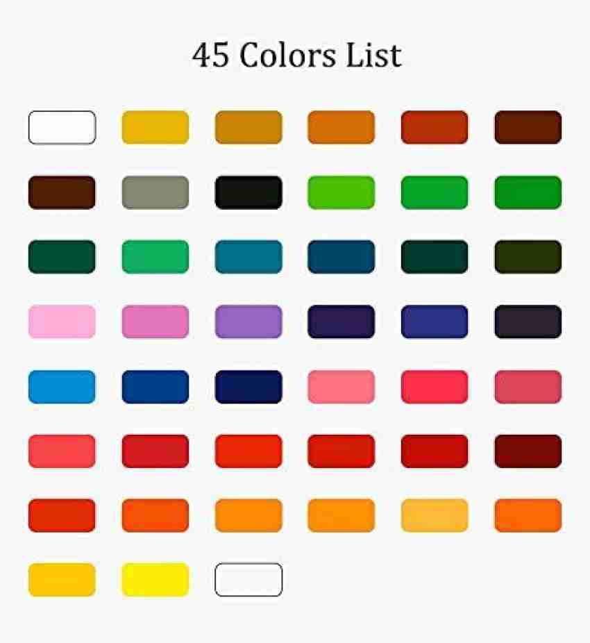 45Colors Pigment Watercolor Paints Set with Watercolor Paper Pencil Water  Brush for Adult Kids Artist Painting Sketching