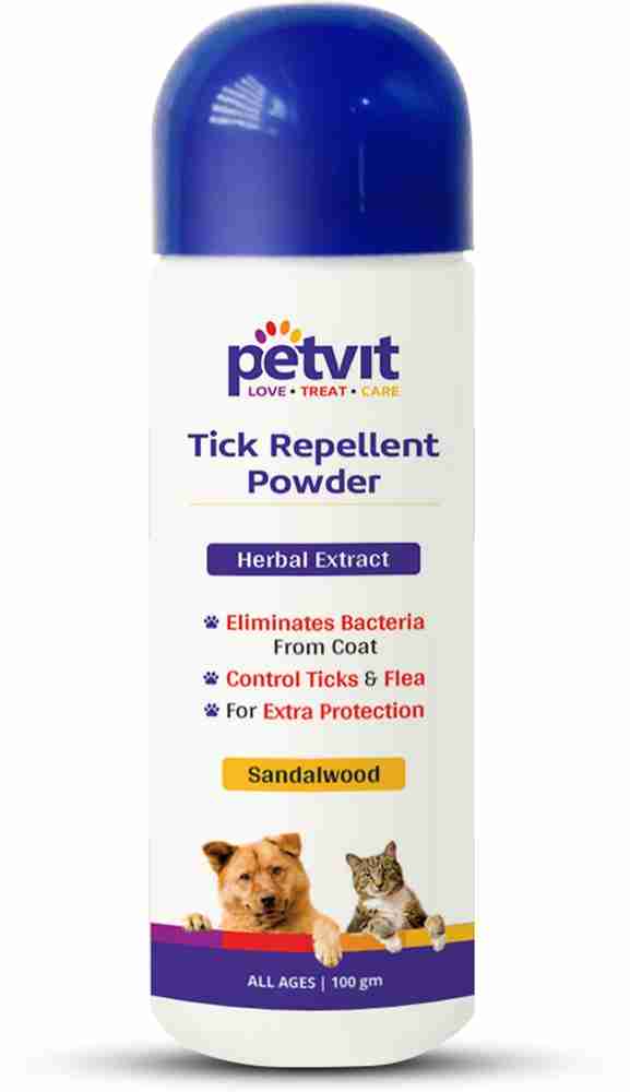 Petvit Tick Repellent Powder with Sandalwood Bakuchi For Ticks