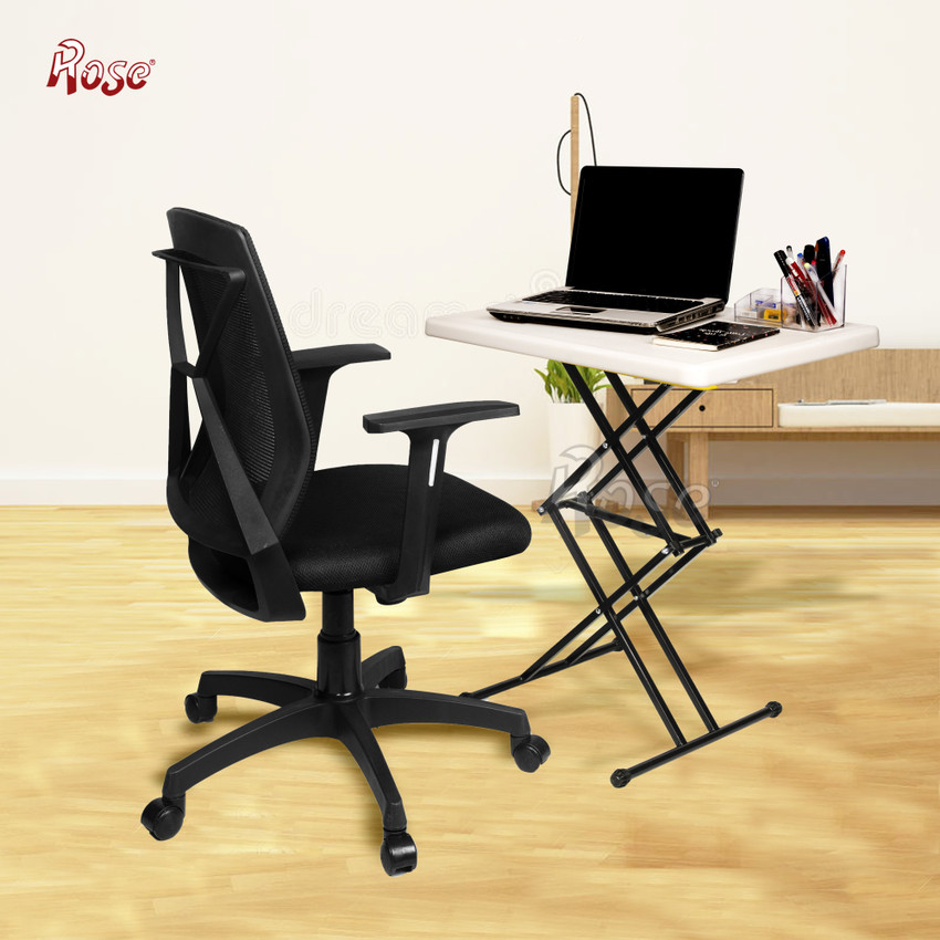 Portable laptop deals table with chair