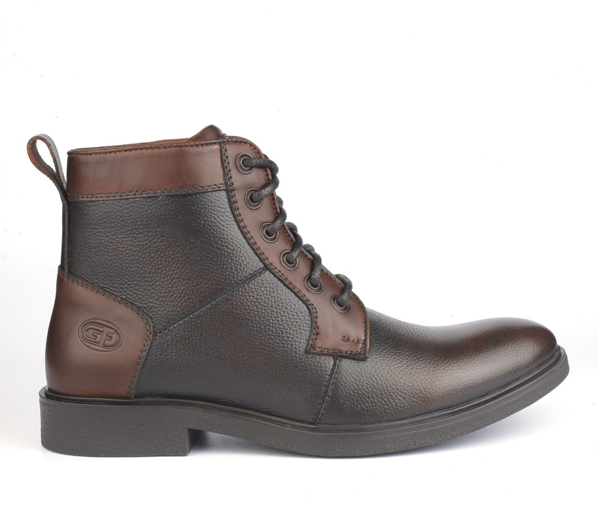 LEFORE 100 Genuine Leather Shoes Boots For Men
