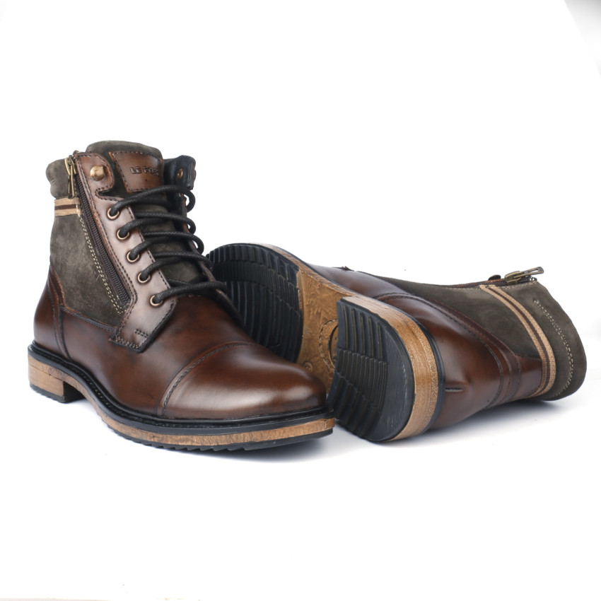Pure leather deals boots