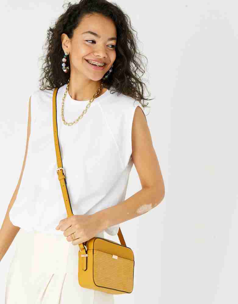 ACCESSORIZE LONDON Multicolor Sling Bag Piper Camera Croc