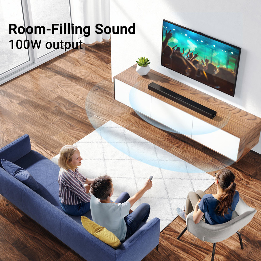 Soundcore infini integrated discount 2.1 channel soundbar