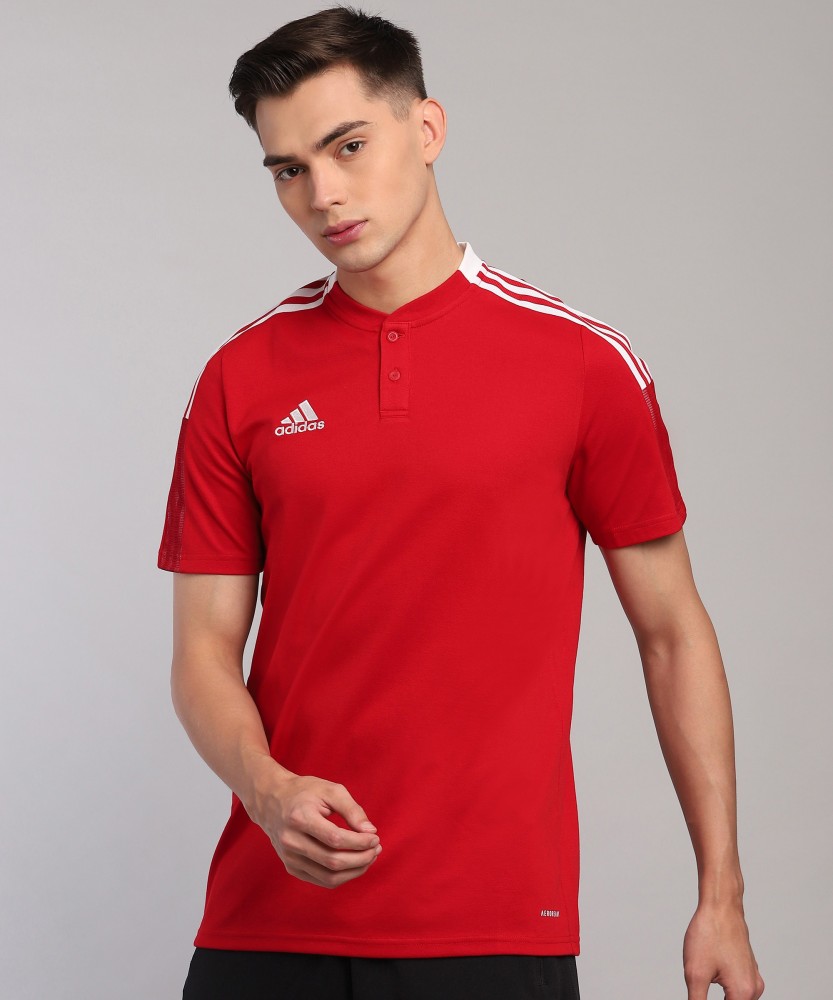 ADIDAS Solid Men Mandarin Collar Red T Shirt Buy ADIDAS Solid Men Mandarin Collar Red T Shirt Online at Best Prices in India Flipkart