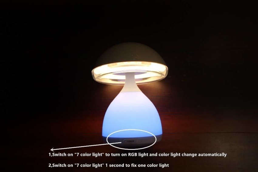 Finate Mushroom Bedside Lamp with 7-Color RGB led & Touch Sensor Night Light  for Kids Room Night Lamp Price in India - Buy Finate Mushroom Bedside Lamp  with 7-Color RGB led 