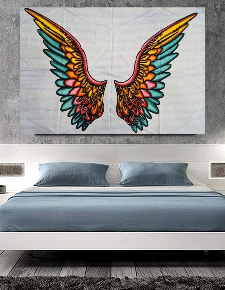 VKMarotia Tapestry butterfly wings Single Bedsheet Psychedelic