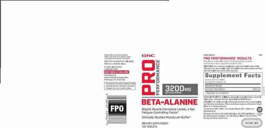 GNC Pro Performance Beta Alanine