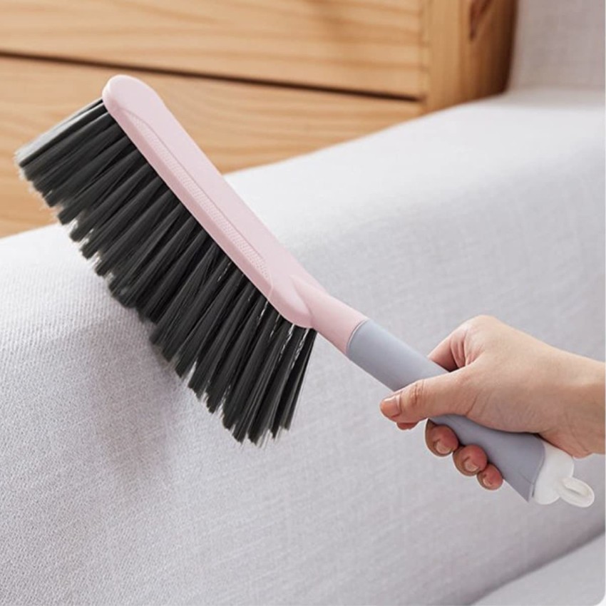 Duster for Cleaning Soft Cleaning Brush Counter Duster Hair Drafting Brush  with Microfiber for Keyboard Home Hotel Bed Car Soft Clothes Blue Bed Brush  Dusting Brush Plastic Wet and Dry Brush (White)