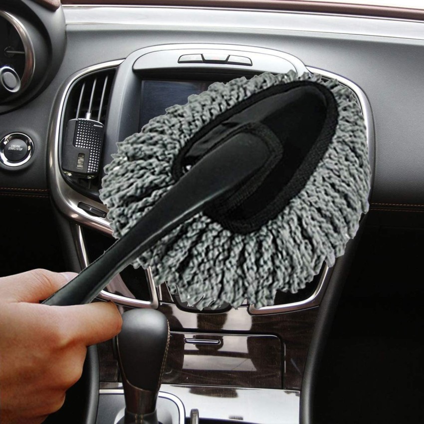 Microfiber Car Duster Brush - Cleaning Tool for Car Interior and Exterior,  Soft Scratch Free Reusable Hand Duster Great for Cleaning Car Interior and