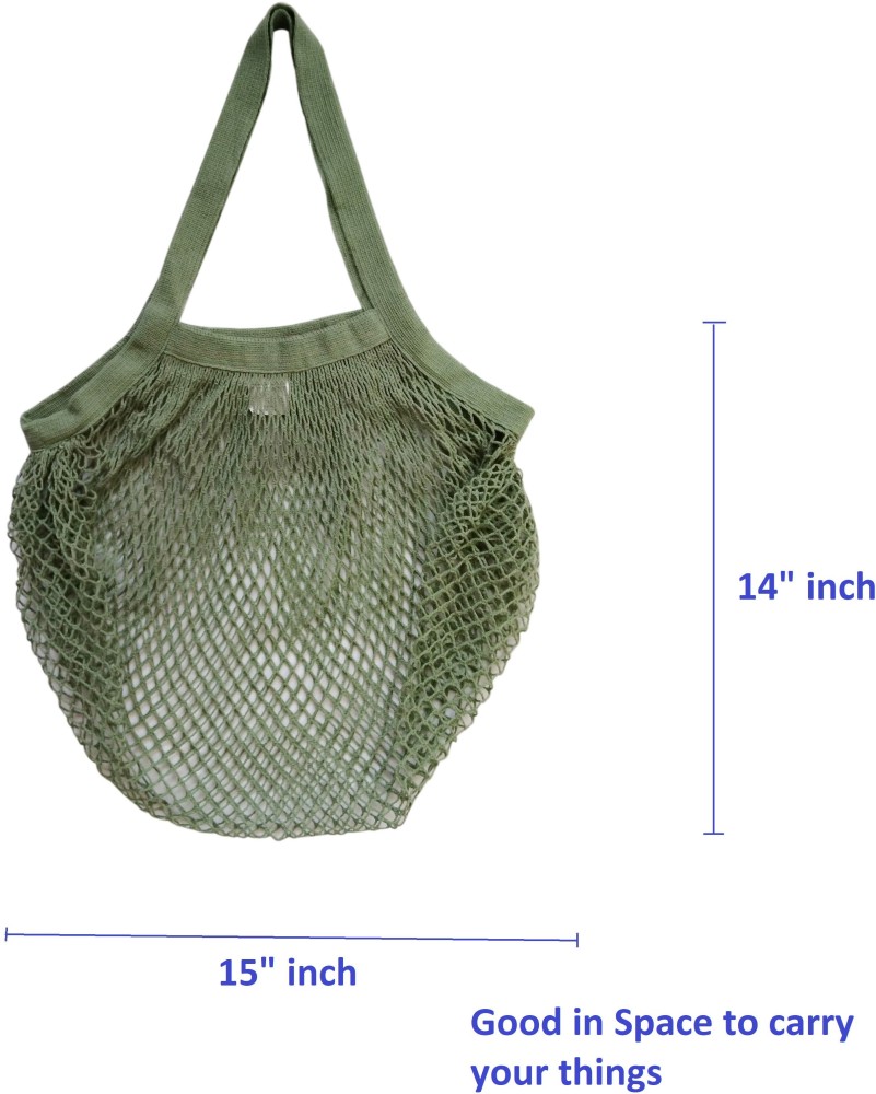 COTTON CANDY Mesh Bag Green Grocery Bag Price in India - Buy COTTON CANDY  Mesh Bag Green Grocery Bag online at