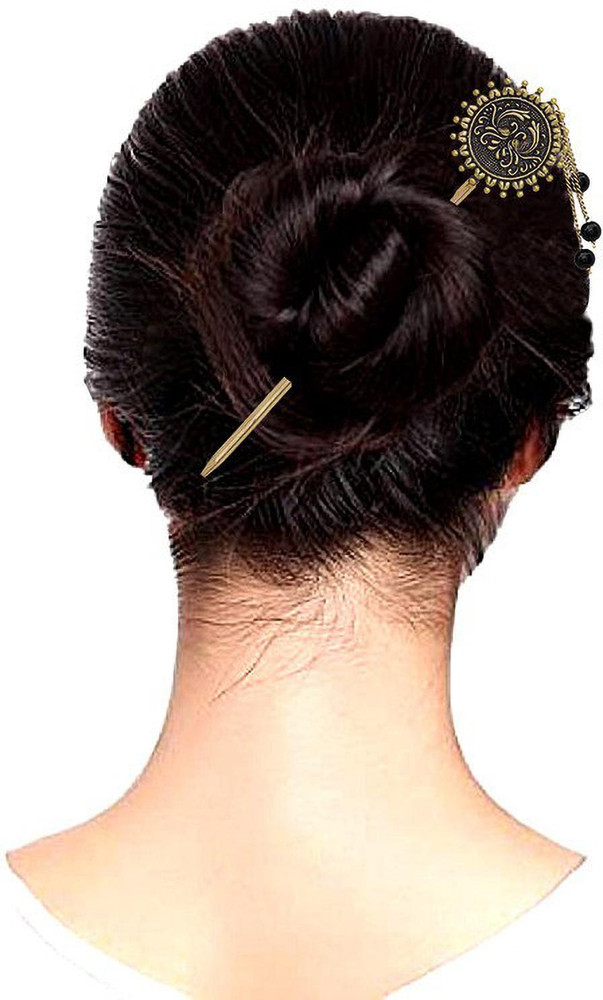 Vintage Jewelery Antique Vintage Hair Stick For Bun Gold Plated