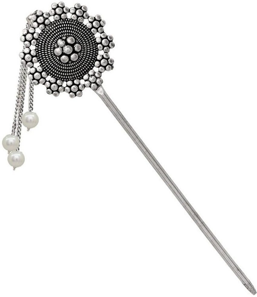 Vintage Jewelery Antique Hair Stick For Bun Flower Design Hair Pin
