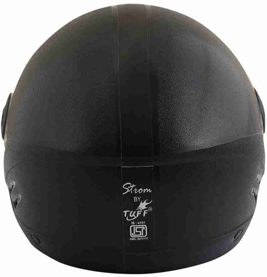 Tuff Open Face ISI Helmet Strom Black L 57 59 cm Motorbike