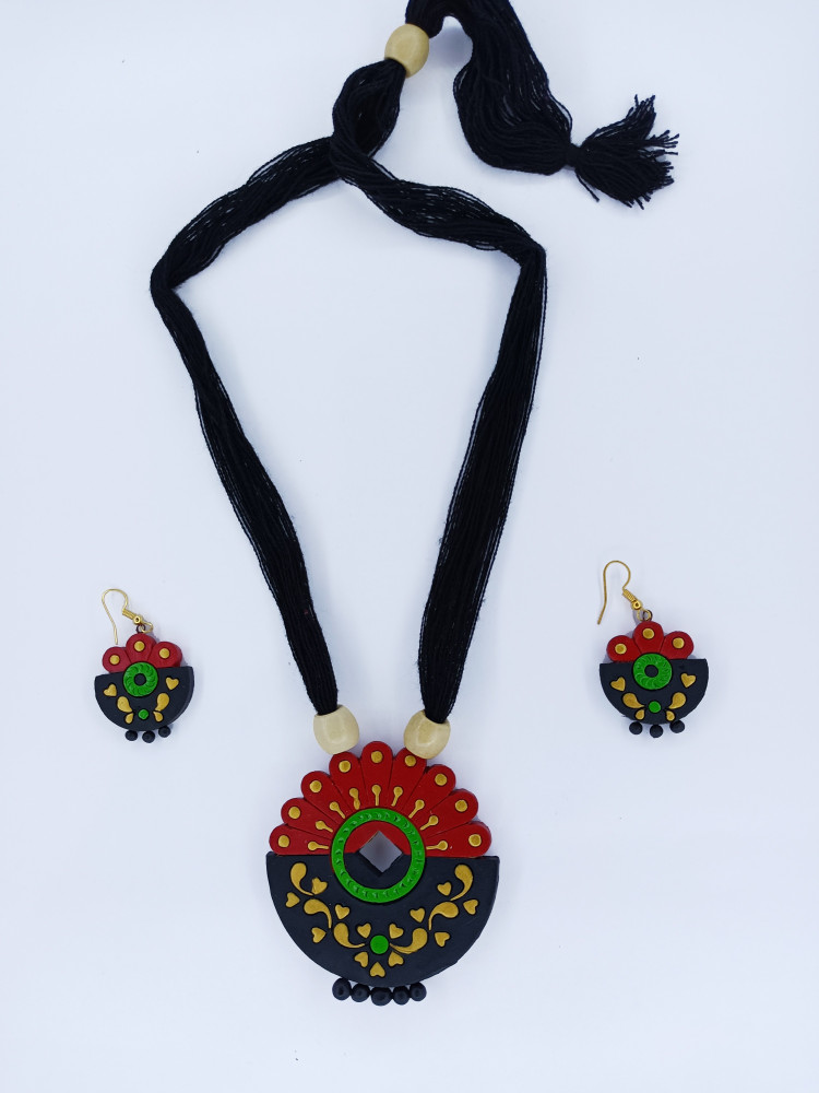 SANTIPURI Terracotta Multicolor Jewellery Set Price in India Buy