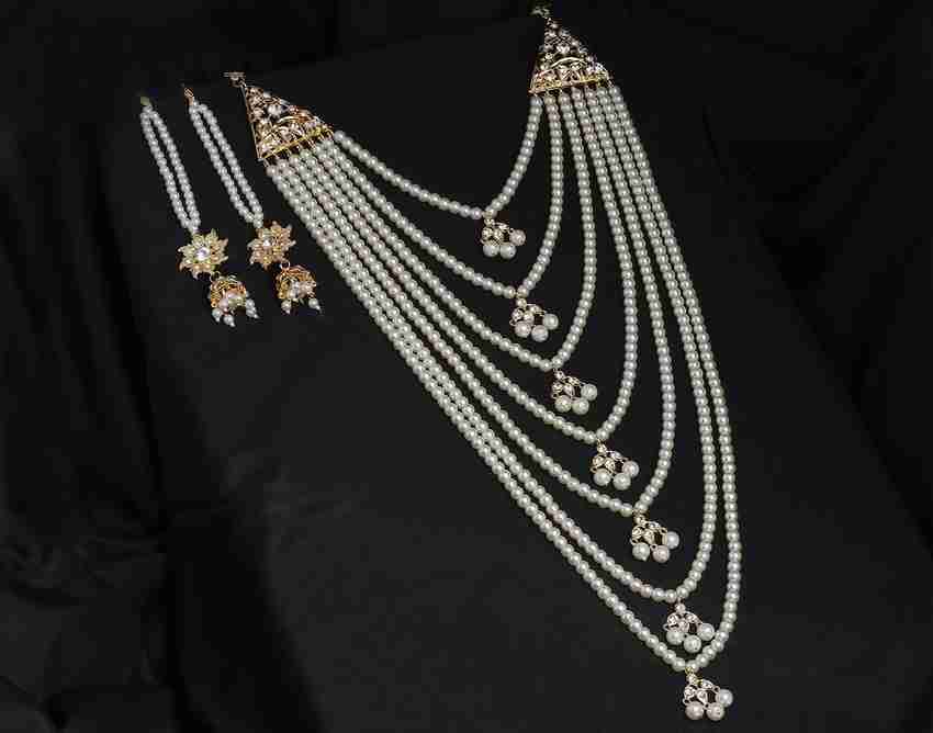 hurrio Mother of Pearl Gold plated White Gold Jewellery Set Price