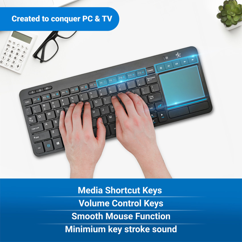 Flipkart SmartBuy KG3616 Keyboard with Touchpad Wireless Multi device Keyboard