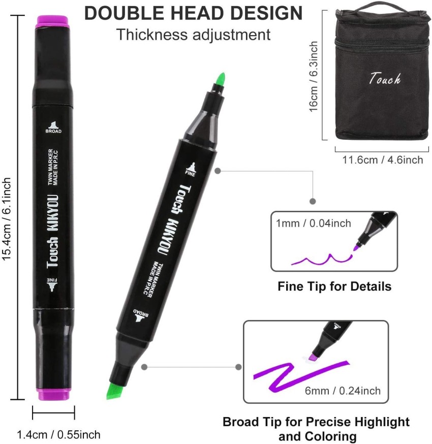 Markers Set Soft Brush Double Headed Alcohol-Based Marker Sketching  Graffiti