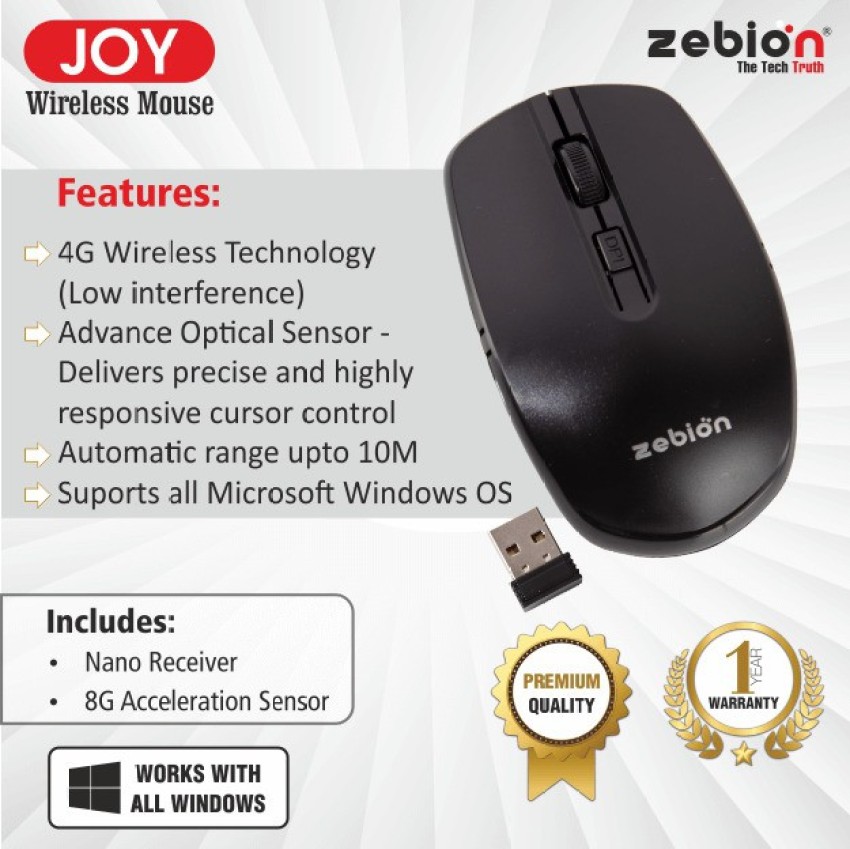 Zebion Sapphire Smooth Wireless Mouse at Rs 560/piece