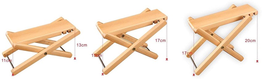 Guitar Footstool Solid Wood Guitar Pedal Guitar Foot Rest Stool Pedal  4-Level Adjustable Folding Wood Footstool Pedal