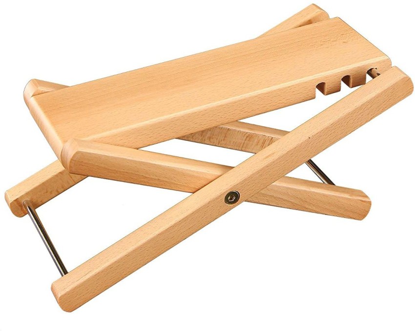 Guitar Footstool Solid Wood Guitar Pedal Guitar Foot Rest Stool Pedal  4-Level Adjustable Folding Wood Footstool Pedal