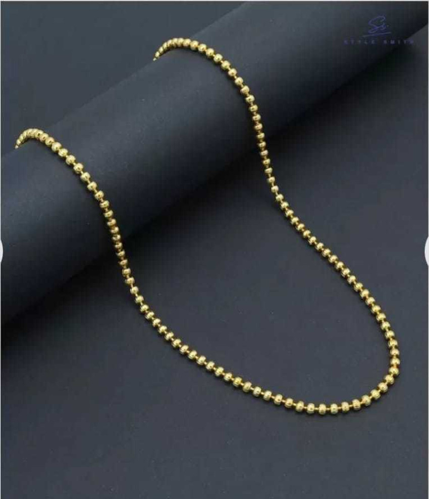 Gold plated ball chain necklace deals