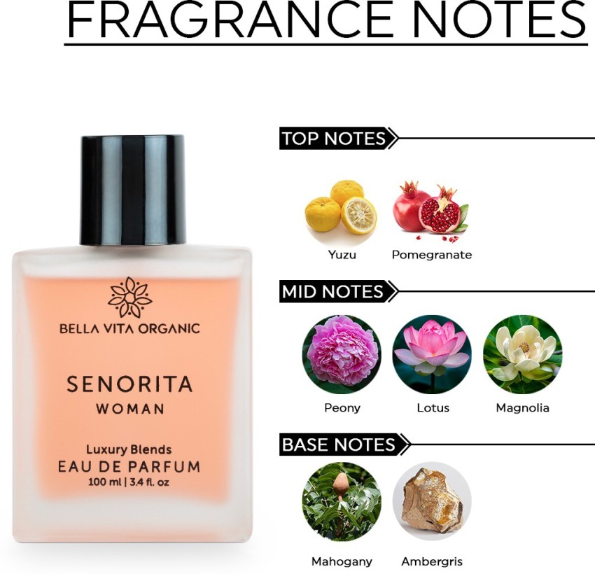 Buy Bella vita organic Senorita Perfume For Woman, Fresh and Fruity Long  Lasting Scent Ladies Girls Perfume,100 ml Eau de Parfum - 100 ml Online In  India