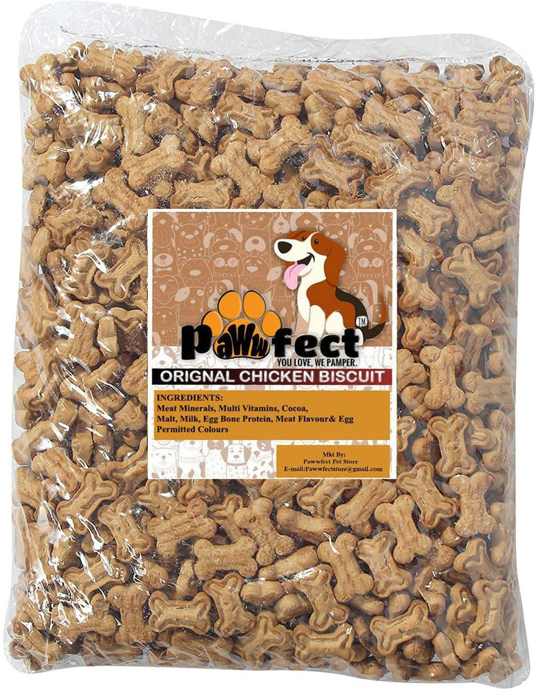 Pawwfect Dog Puppy Biscuits Combo Offer 2KG 1KG 1KG Chicken 2 kg Dry Young Adult Senior Dog Food