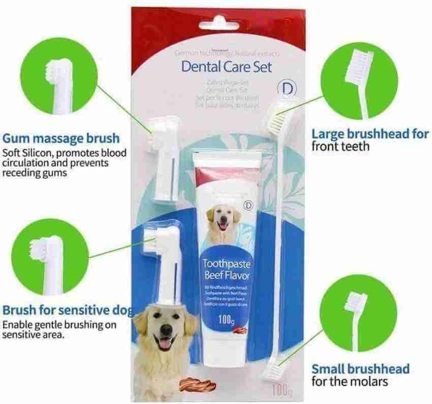 24x7eMall Orange Dog Tooth Brushing Kit Teeth Cleaning Kit Plaque