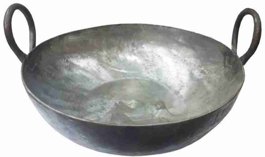 Cast Iron Kadai Set Kadhai for Cooking Wok Cooking Pot Set 1.2 ltr & 2.5 Ltr