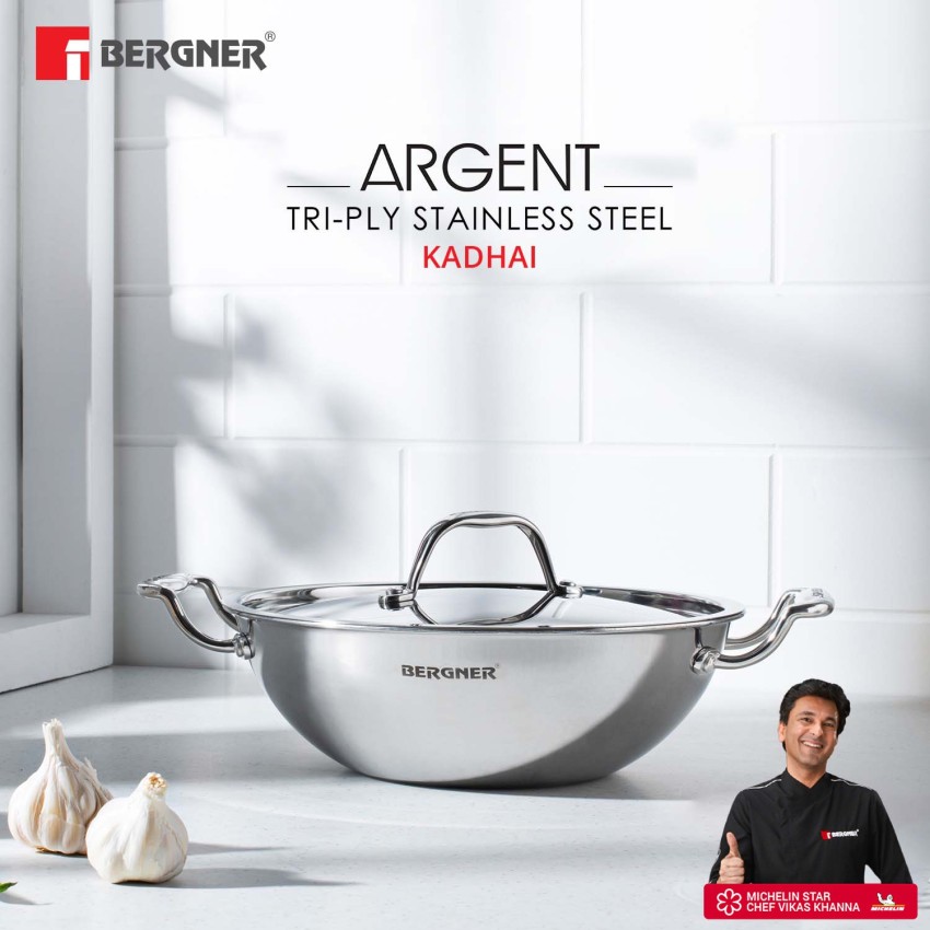 Buy Bergner Silver Stainless Steel 5Piece Cookware Set, Tope with