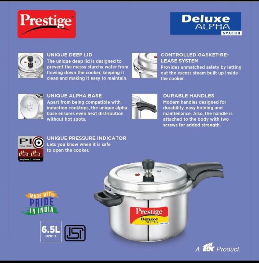 Prestige 6.5 discount litre pressure cooker