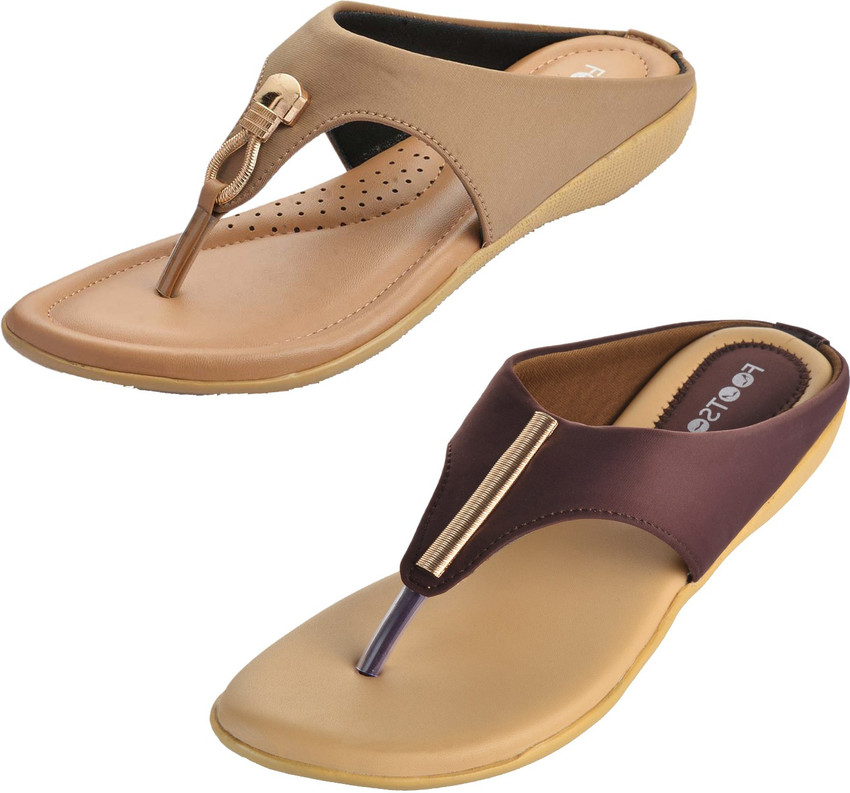 Footsoul Women Brown Tan Sandals Buy Footsoul Women Brown Tan