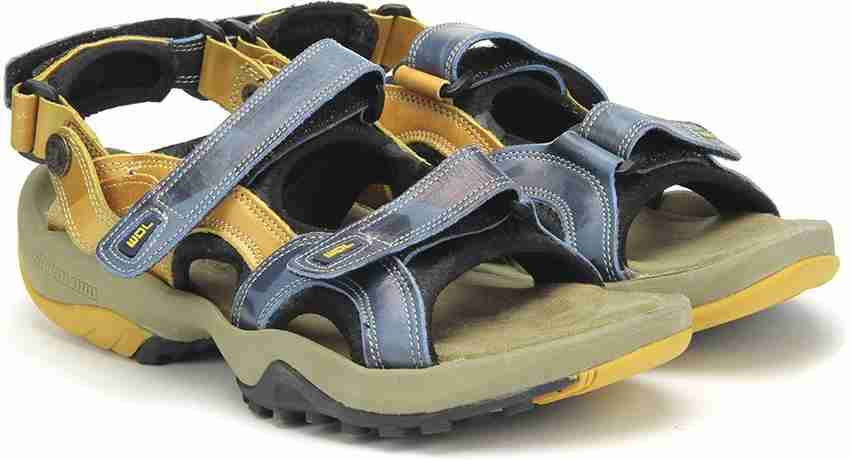 Woodland blue and yellow discount sandals