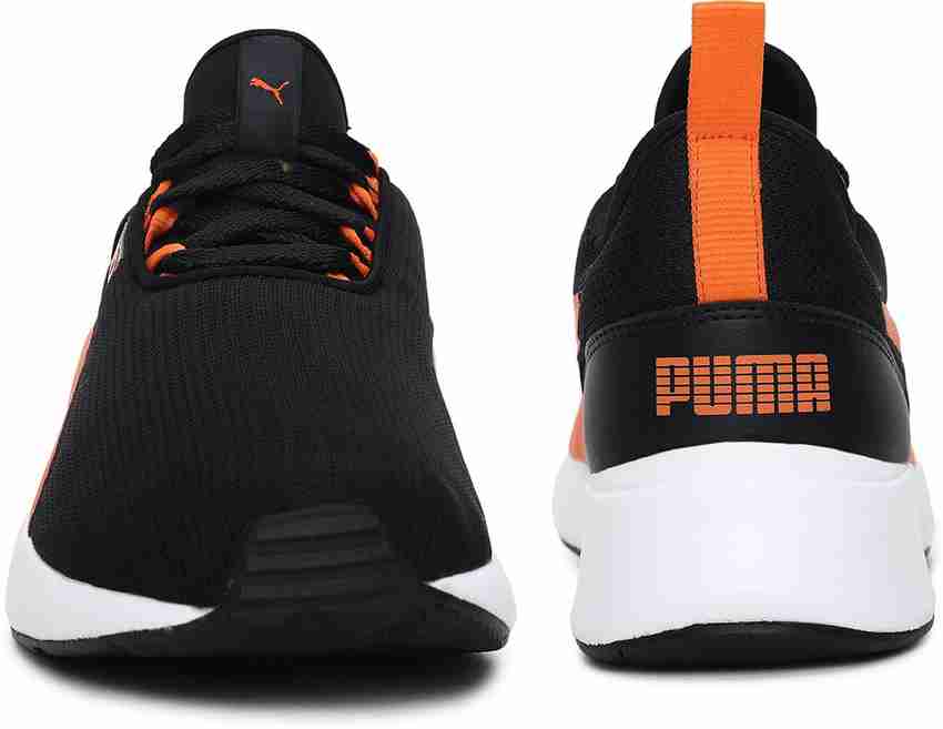 Orange and shop black tennis shoes