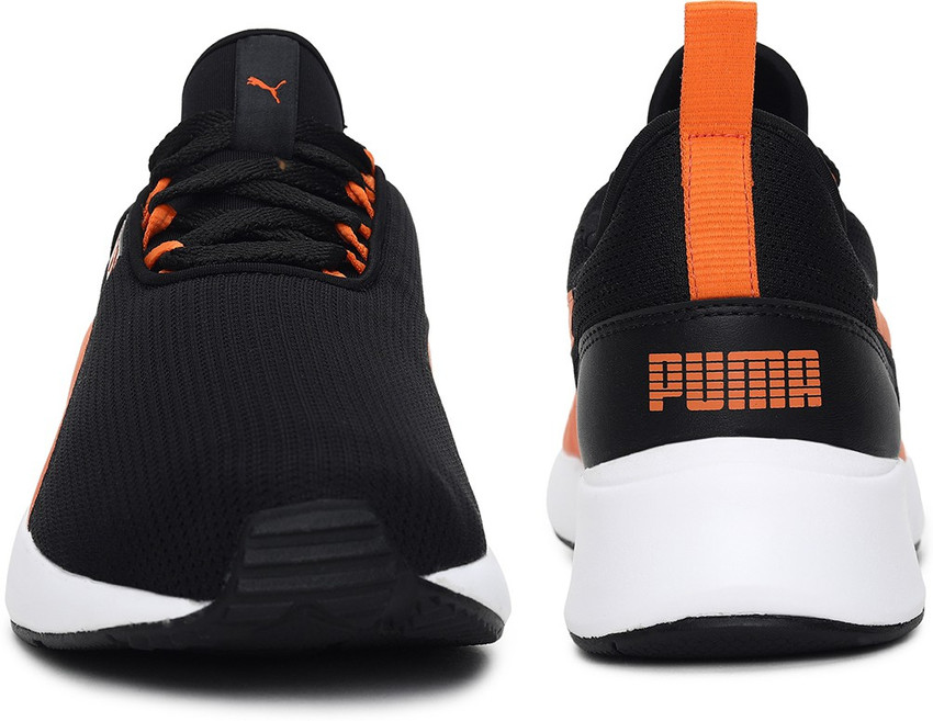 Puma shoes black and sale orange
