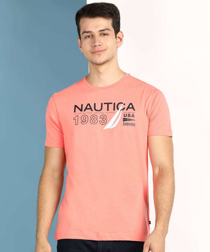 NAUTICA Printed Men Round Neck Pink T Shirt Buy NAUTICA Printed Men Round Neck Pink T Shirt Online at Best Prices in India Flipkart