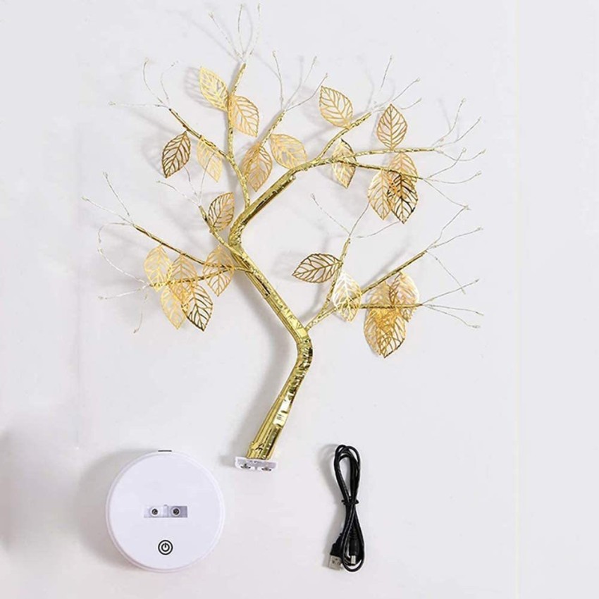 Velocious Tabletop Firefly Bonsai Branches Tree Light with 72 LED with  Golden Leaf Artificial Fairy Light Tree Desk Lamp Battery/USB Operated  Decoration Night Light for Bedroom Home Party Wedding Table Lamp Price