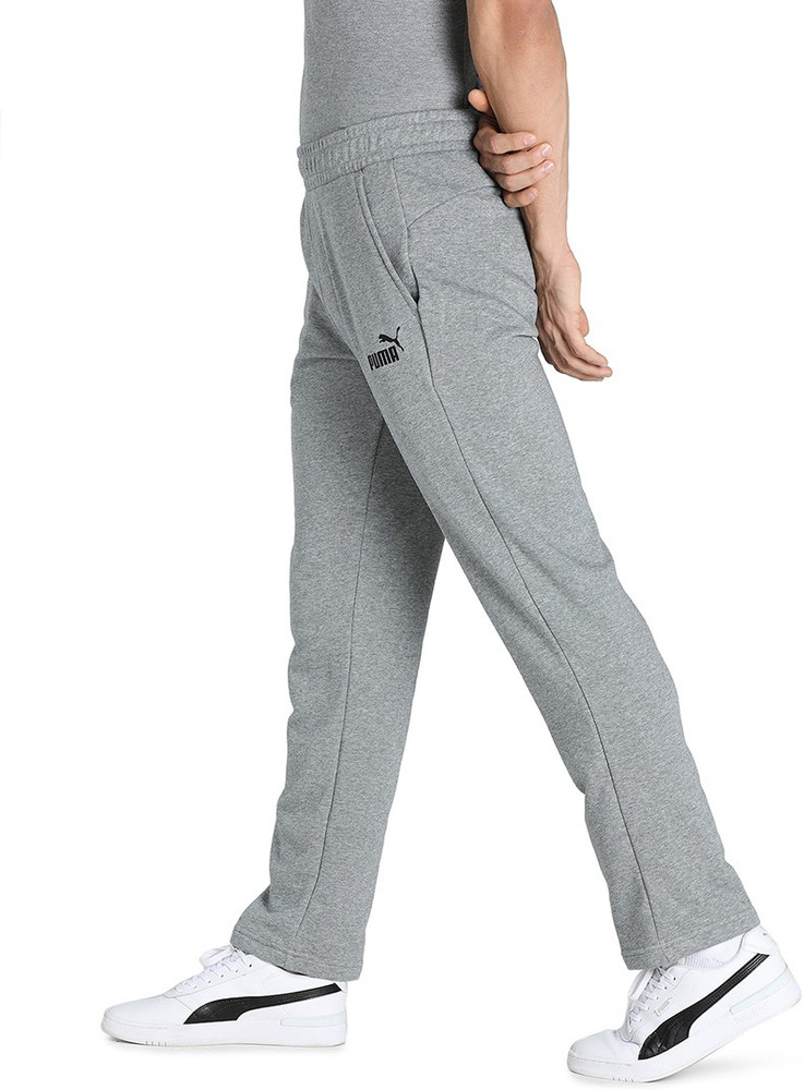 PUMA ESS Logo Pants Solid Men Grey Track Pants Buy PUMA ESS Logo