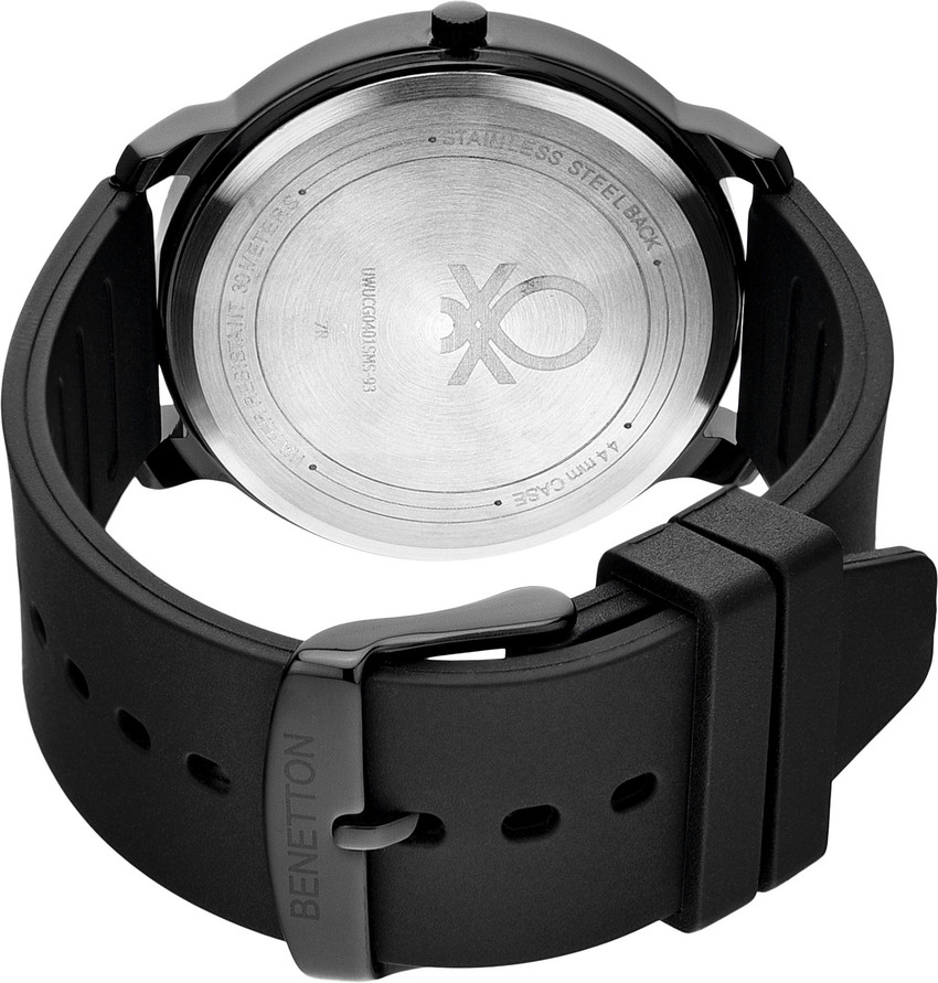 United colors of benetton watches stainless steel black price on sale