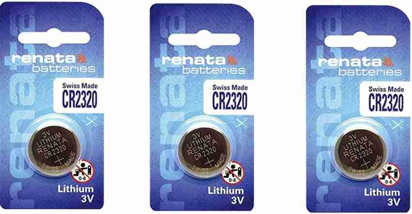 3 Pack, Renata-CR1620-3V-Lithium-Battery 