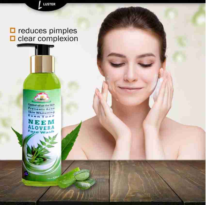 OMKAR INDIA NEEM ALOEVERA FACEWASH CONTROL OIL ON THE SKIN