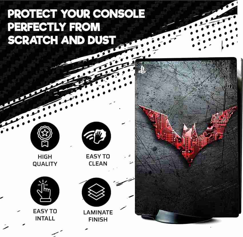 Skinny PS5 Skin Batman Red Logo for PlayStation 5 Disc Edition 1x