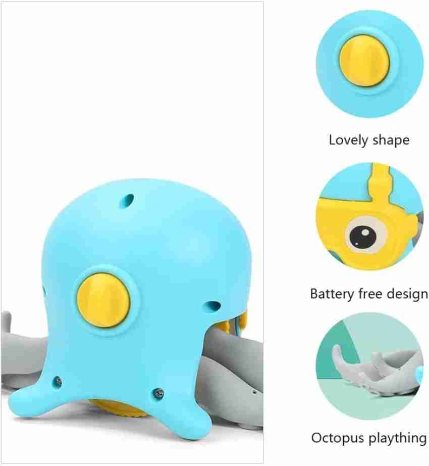 Octopus Bath Toys Cute Walking Octopus Bath Toys for Kids Ages 4-8 (Blue)