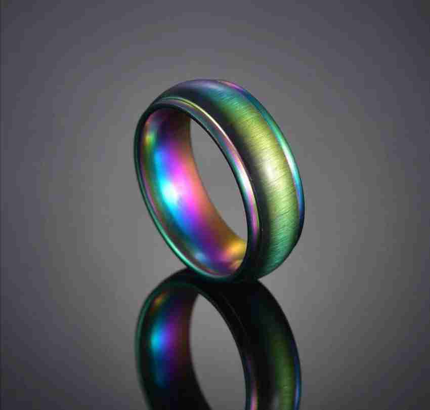 Buccellati Unique Rainbow Colors Titanium Steel Ring for Men and