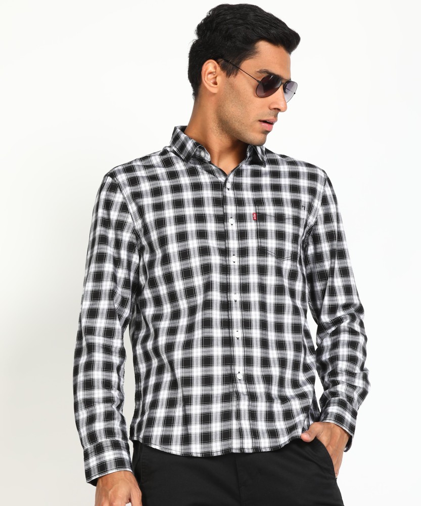 Levi's Black & White Slim Fit Checks Shirt