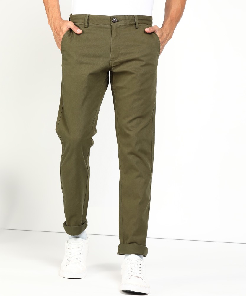 Buy Indian Terrain Khaki Slim Fit Trousers from top Brands at Best Prices  Online in India  Tata CLiQ