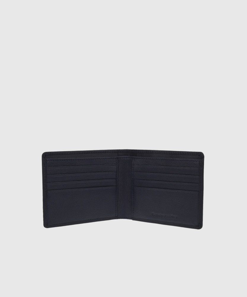 Navy Embossed Trifold Wallet